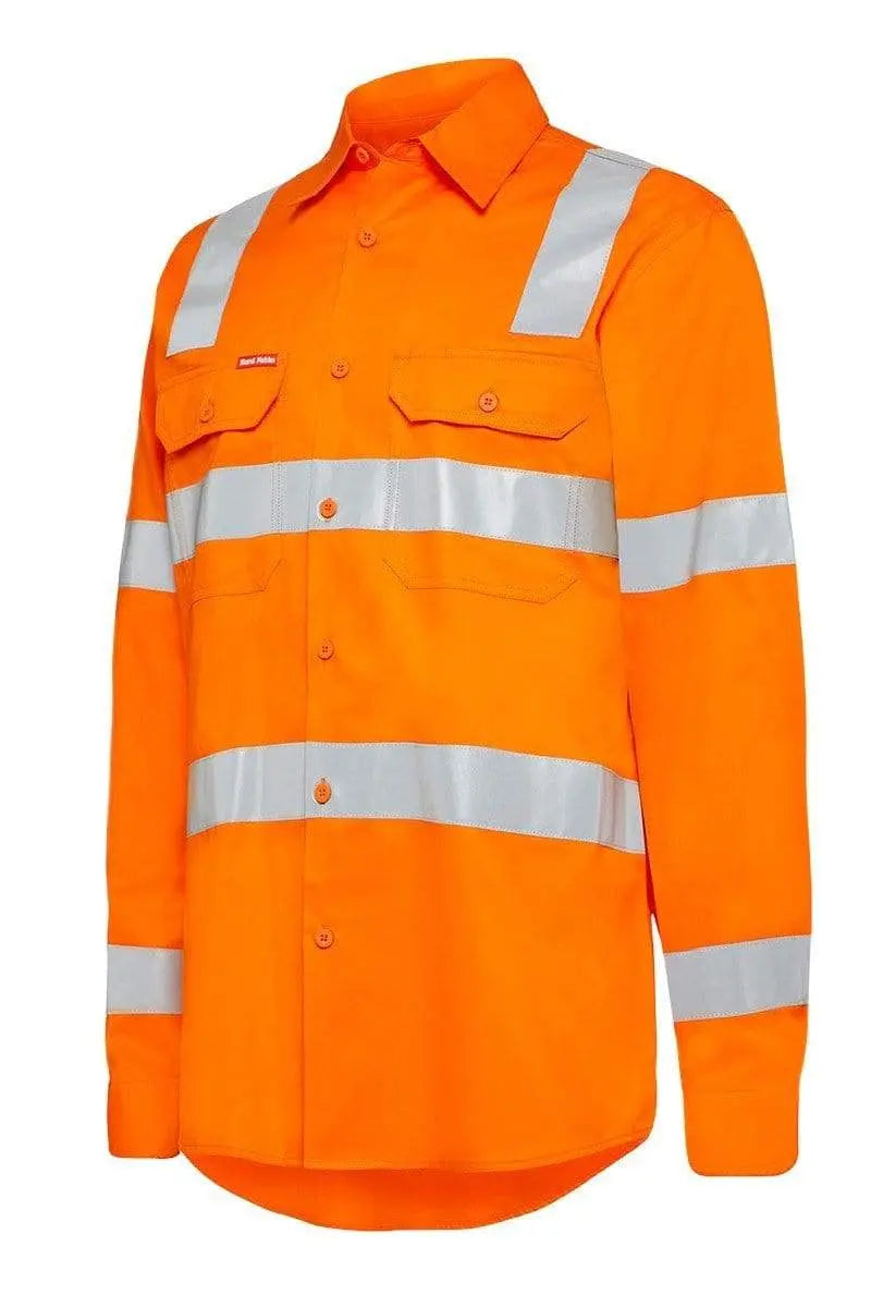 Hard Yakka Biomotion Taped Hi Vis Vic Rail Shirt Y04265 Metro Workwear.